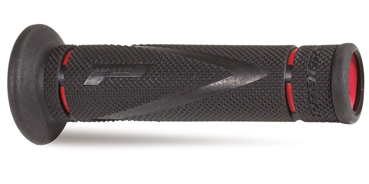 Poignées PG838 Route confort 122mm noir rouge pour vos longues balades et trajets quotidiens
