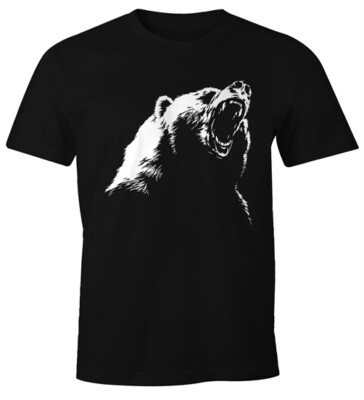 Herren T-Shirt Grizzly Bär Moonworks 