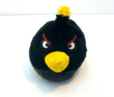Angry Birds Bomb Black Plush Stuffed Animal Toy 2011 Commonwealth Collectible