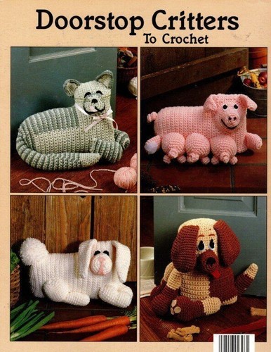 TÜRSTOP-LEBEWESEN zum Häkeln: Lamm, Henne, Küken, Teddybär, Bild, Katze, Hund, Hase - Bild 2 von 2