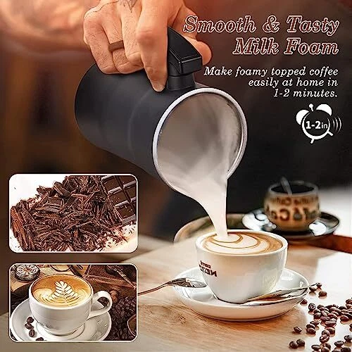 Milk Frother Electric Coffee Frother Warm And Cold Milk Foamer 4 In 1 Automatic Milk Frother Electric Coffee Frother Warm And Cold Milk Foamer 4 In 1 Automatic