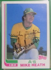 Mike Heath Oakland Athletics 1982 Autographed Card