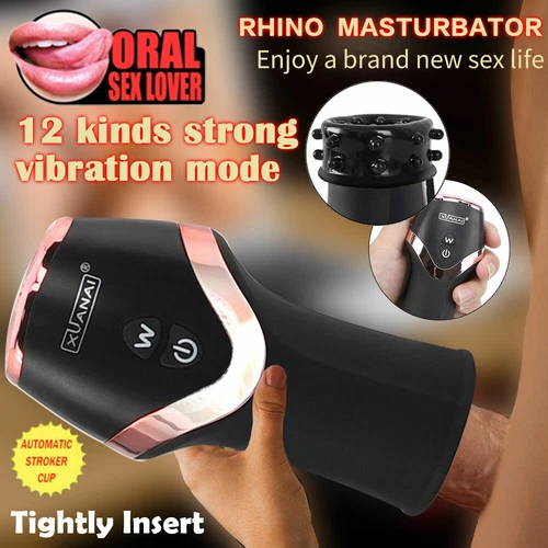 Male Automatic Handsfree Masturbater Cup Stroker Pocket-Pussy Toy Men Lubricants - Picture 1 of 45