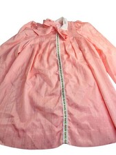 Vintage Ruth Of Carolina Girls Sz 6X Pink Satin Dress Easter Wedding