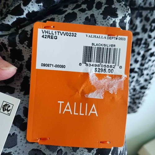 Tallia Mens Blazer Size Large Leopard Print Black Silver NwT Clubwear Formal - Picture 9 of 12