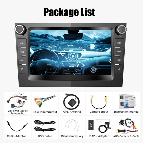 DAB+ Android 13 Car Stereo GPS RDS Carplay For Vauxhall Astra H Vectra Corsa C D - Picture 14 of 14