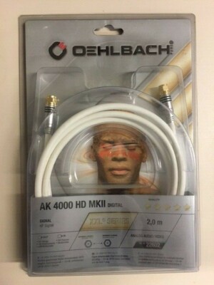 Oehlbach! AK 4000 HD MK II Digital 2,0m weiß (22602) High-End-Satellitenkabel##
