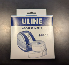⭐️ Uline S-8504 2 Rolls of 350 1 1/8 X 3 1/2 Direct Thermal Labels NEW IN BOX