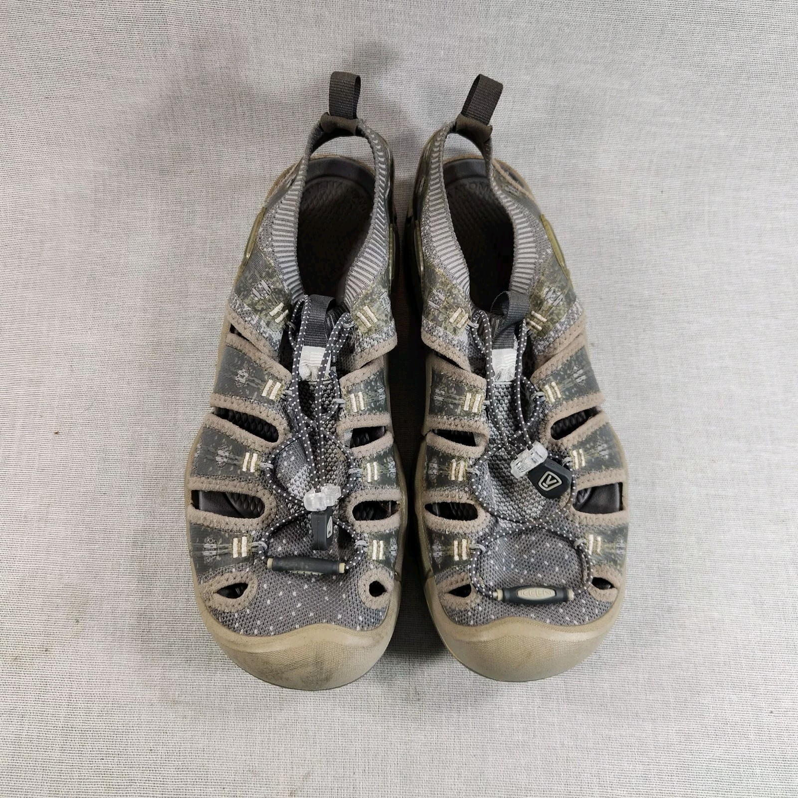 Scarpe sandali uomo Keen Evo Fit One Paloma Raven punta chiusa misura 11 grigio