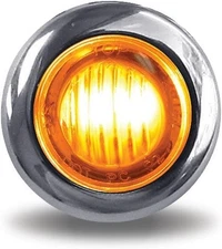TRUX TLED-B3A Amber 3/4" Mini Button LED Turn Signal & Marker Light