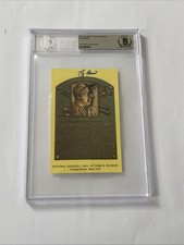 Yogi Berra Signed Yankees Hall Of Fame HOF Postcard BGS Beckett Slab Auto