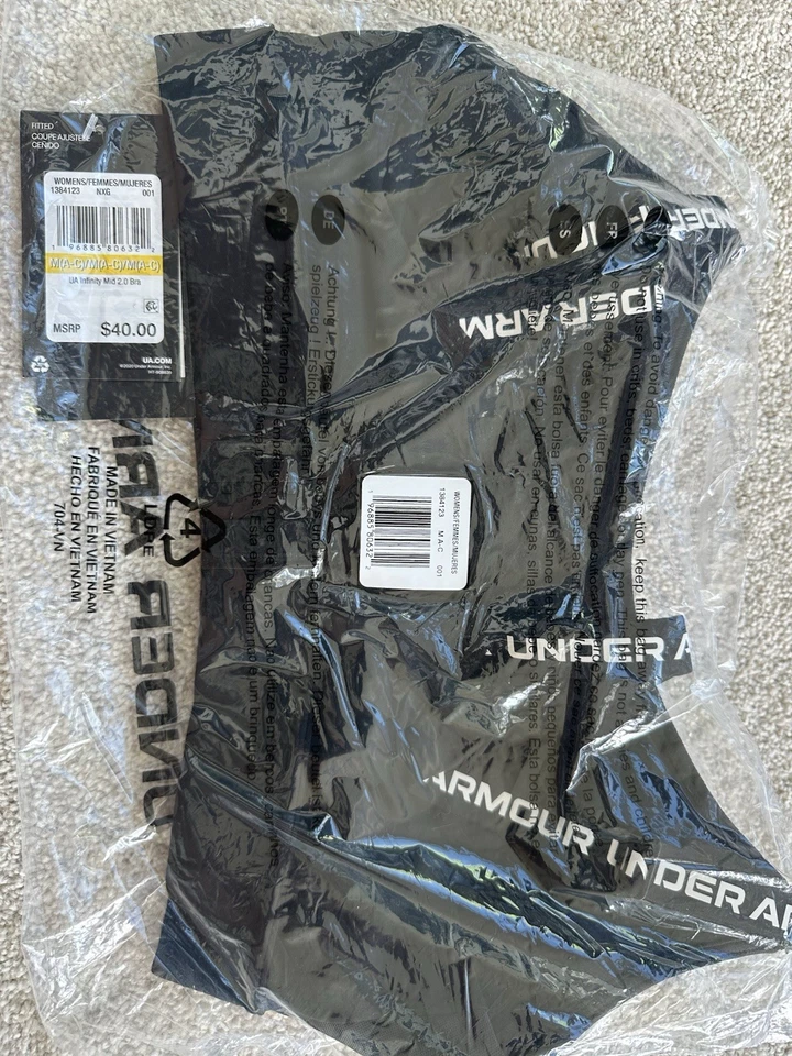 Sujetador deportivo Under Armour UA Infinity 2.0 Mid - soporte medio negro talla M (A-C) Foto 3 de 4