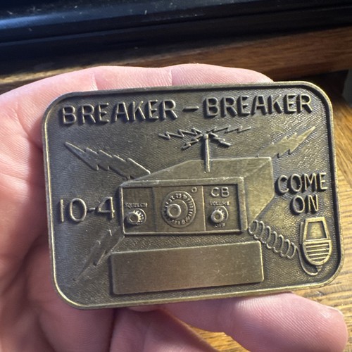 VINTAGE Cb Radio Breaker Breaker   Detailed  Antique Belt The Buckle Connection