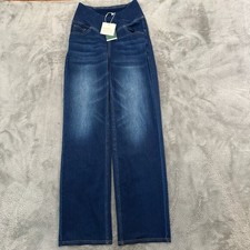 NWT Halara Flex Denim SMALL Tall Wide Leg Pull On Jeans