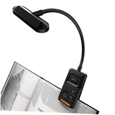Clip on Book Light for Bed, Rechargeable Reading Lamp for Kids, 1000mAh Black