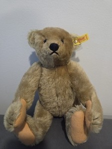 Vtg 12.5” Steiff Bear 0155/32 Hump Back Button Tag Germany Growler