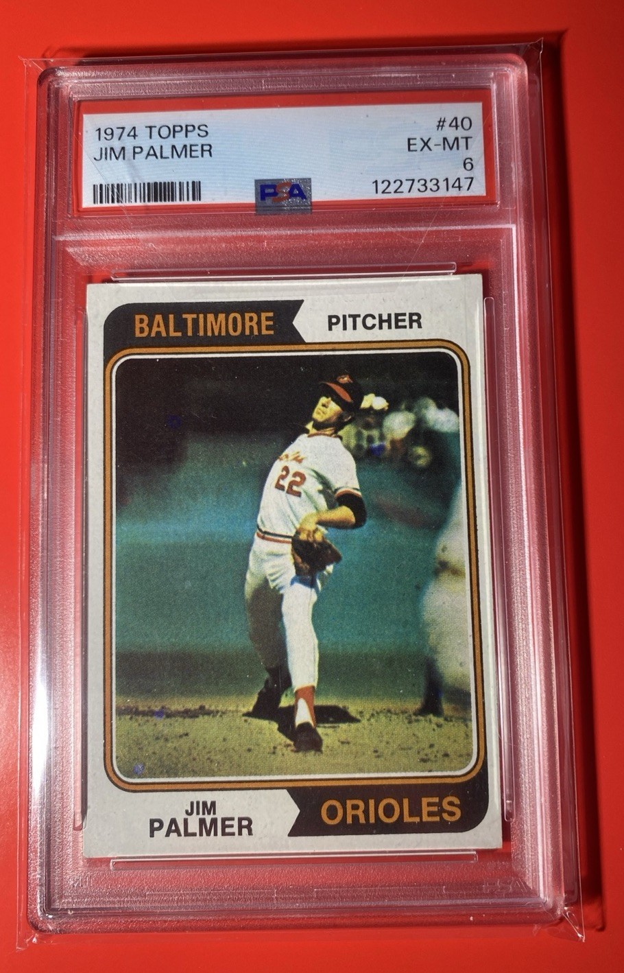 1974 Topps Jim Palmer #40 Orioles PSA 6