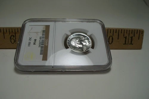 1950 NGC PF 66~ Washington Silver Quarter, Proof 66~Silver 25C, Semi Key Date