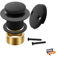 Set di finiture per vasca da bagno nero opaco con punta a punta di scarico a due fori Facepla...