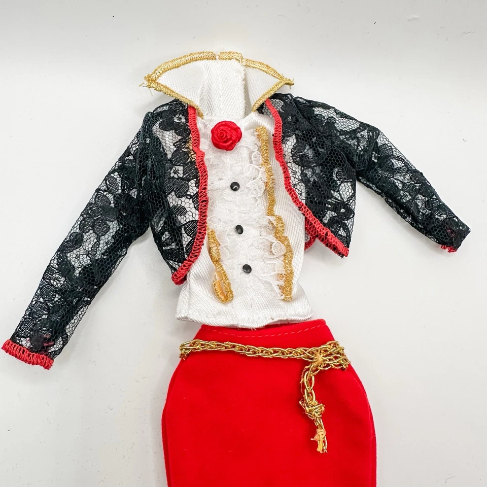 Barbie Moda Avenida Internacional España Terciopelo Falda Conjunto #18110 1997 Foto 2 de 4