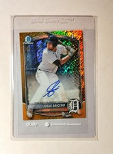 Josue Briceno 2025 1st Bowman Chrome AUTO Prospect GOLD Sh REFRACTOR 41/50 i6