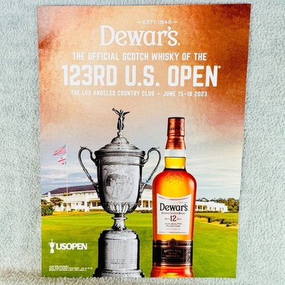 2023 Dewars Blended Scotch Whisky Print Ad 123rd US Open Golf