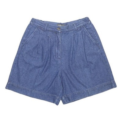 VAN HEUSEN Damen Shorts blau Freizeit M W30 Baumwolle bequeme Sommer Passform