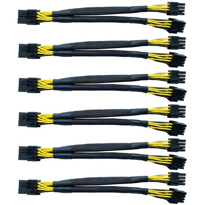 GPU PCI-e 8 Pin Female to Dual 8(6+2) Pin Male Adapter 8.7 inch - Power Supply