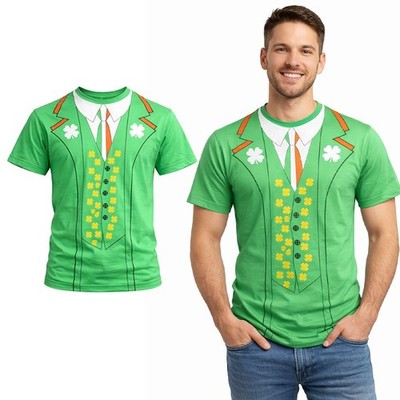 Erwachsene Saint Patricks Day T-Shirt Irland Kostüm Party irischer Druck Tee Top