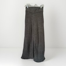 SKIMS XXS/XS Cozy Teddy Knit Wide Leg Lounge Pants Grey Pull On Pajama
