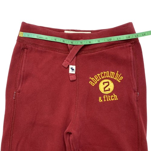 ABERCROMBIE Kids Dark Red Wide Leg Pull On Sweat Pants Size Small Kids Unisex - Picture 6 of 9