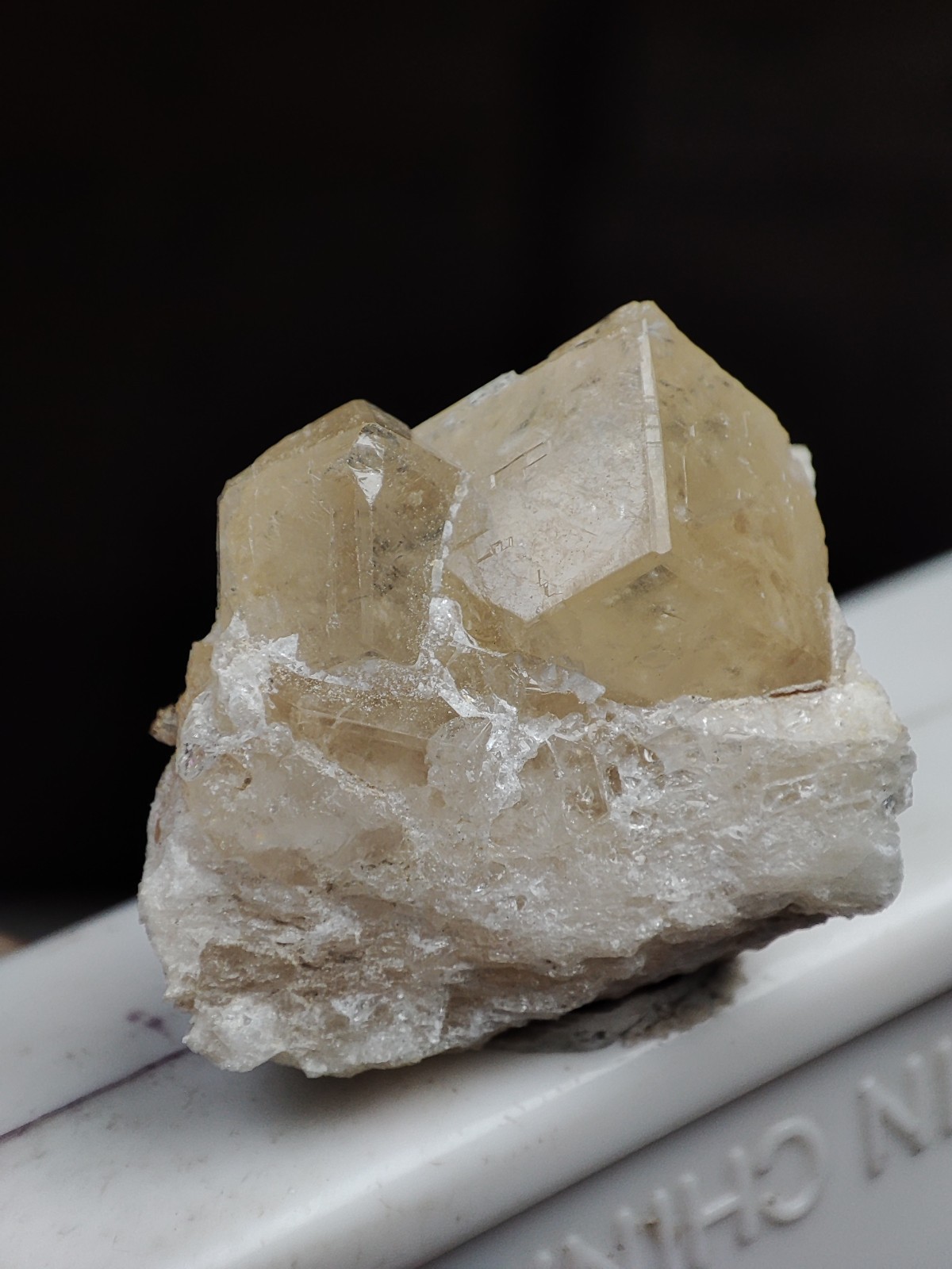 Rare Leuco Garnet Aka (color change) White Grossular Garnet, Crystal-Zagi,Mount.