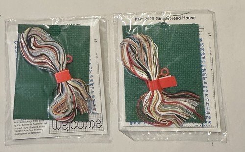 Kits point de croix point et accrocher mini petit lot de 2 ornements 2,5"x3" neuf - Photo 2/2