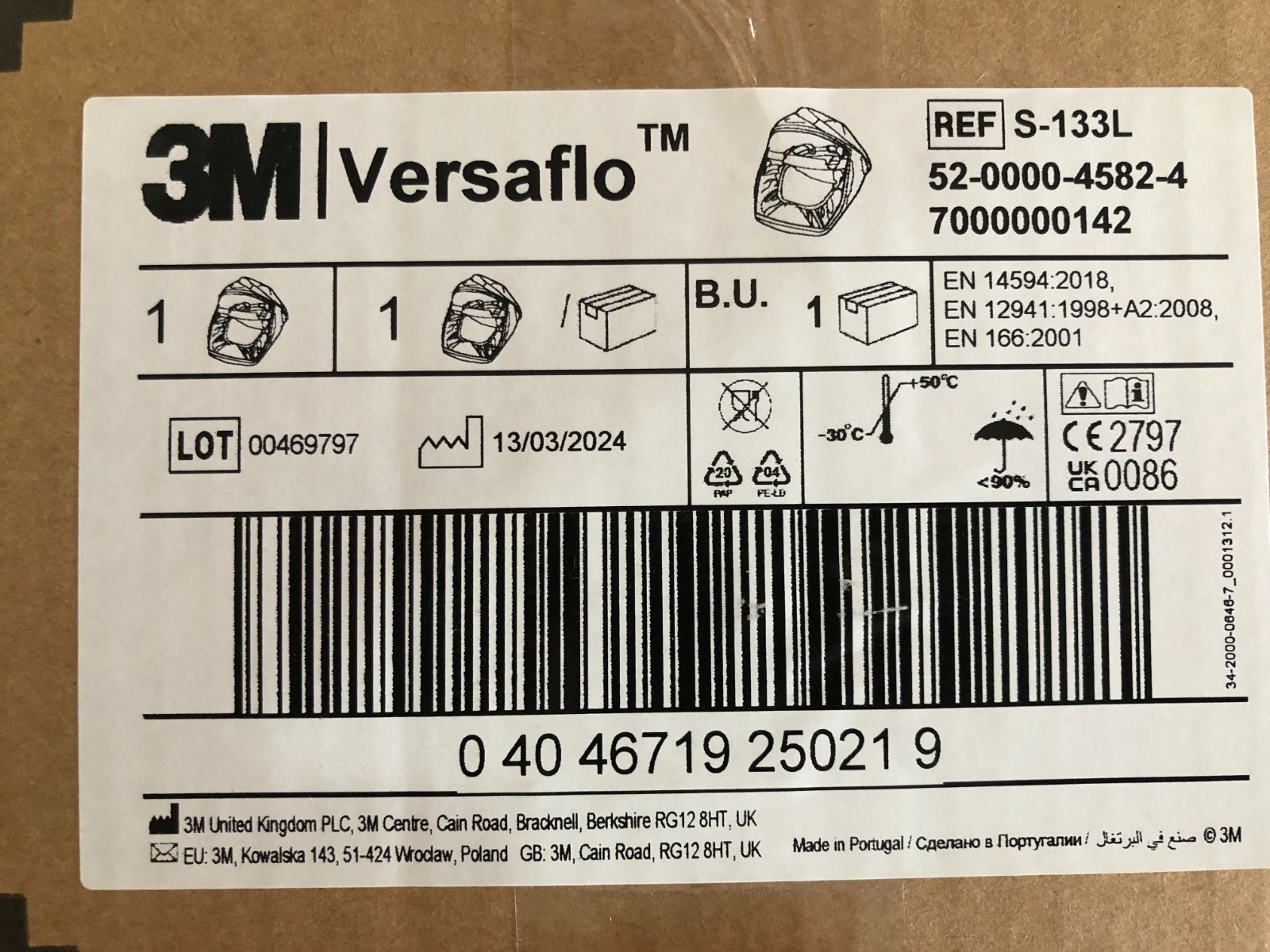 3M Versaflo S-133L Respirator Hood, S-Series, Large, Sealed
