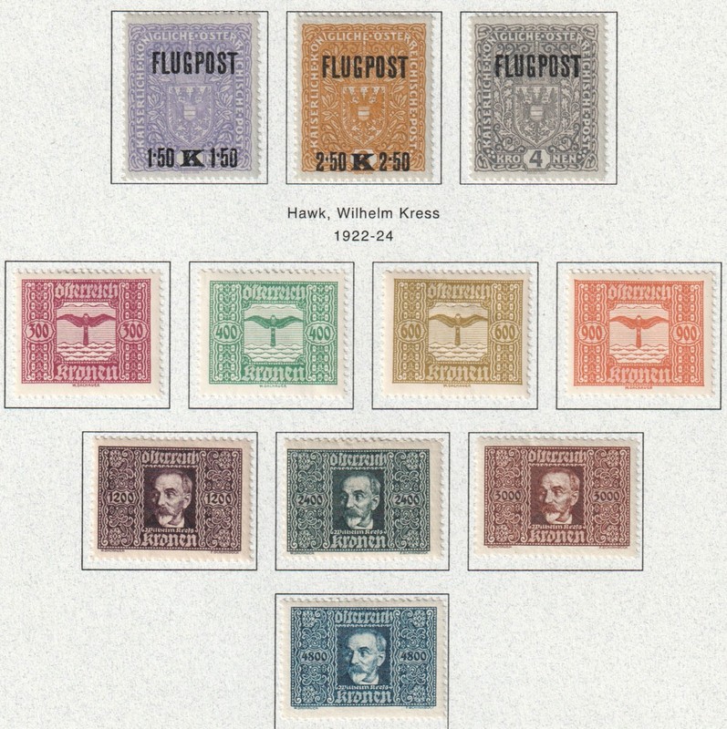 Austria C1-C11, C12-20, C22-C28, C30, C32-C46  Mint Airmails
