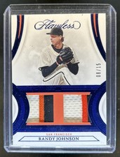 2022 Flawless Randy Johnson Sapphire Dual Game Used Patch #8/15 Diamondbacks
