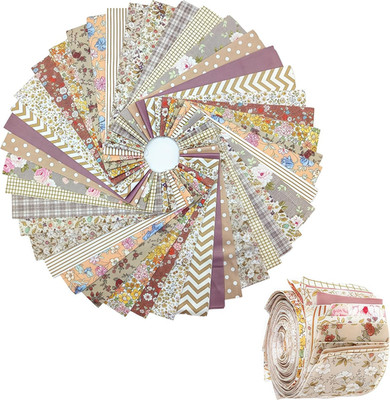 42Pcs Cotton Jelly Roll Fabric Strips - 2.5×19.6 Inch Pre-Cut Quilting Bundles f