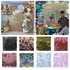 Paneles de pared con telón de fondo de lentejuelas brillantes para fiesta de cumpleaños gran telón de fondo de evento 1-24 piezas