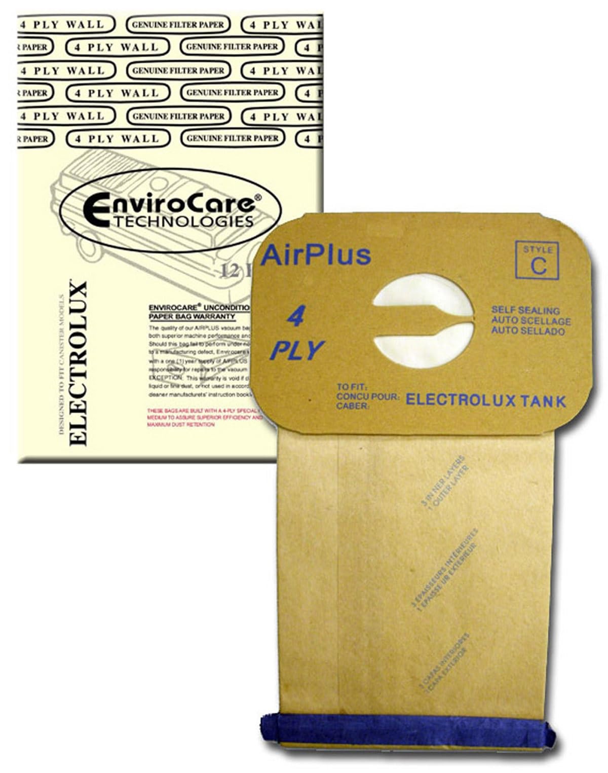 Replacement 4 Ply Filtration Vacuum Cleaner Dust Bags Designed to Fit Electro...