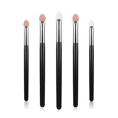 Make-up Pinsel Set Schwarz 5 Stück - Vielseitige Lidschatten-Applikatoren für...