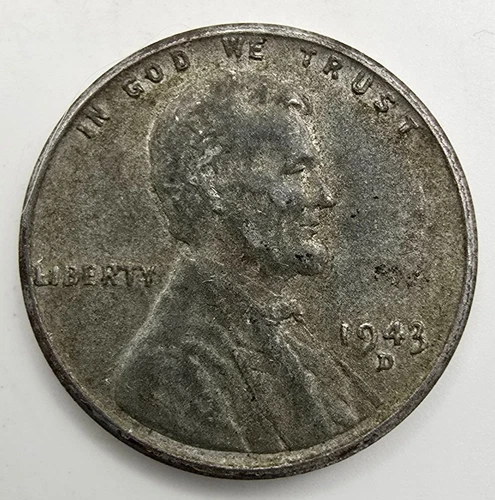 1943 D Steel Wheat Cent AU You Grade It! Penny Type Coin Free Ship!