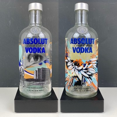[leer] Absolut Vodka Blank 1+2 0,7L Set Limited Edition Flasche