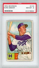 1952 Bowman Duke Snider #116 PSA 8