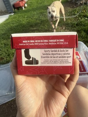 American Girl Sporty Sandals and Socks BNIB