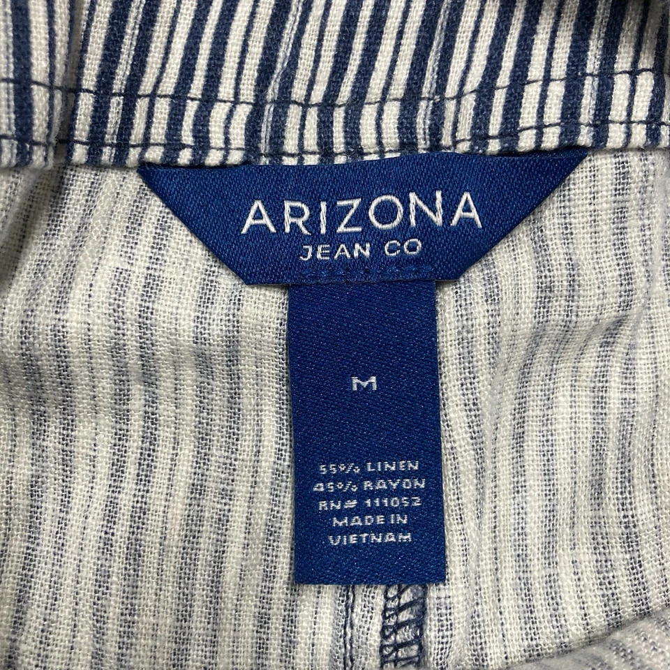 Arizona Jean Co | Pantalones Cortos Rayas Ferrocarril Azul y Blanco | Para Mujer Talla M Foto 3 de 4