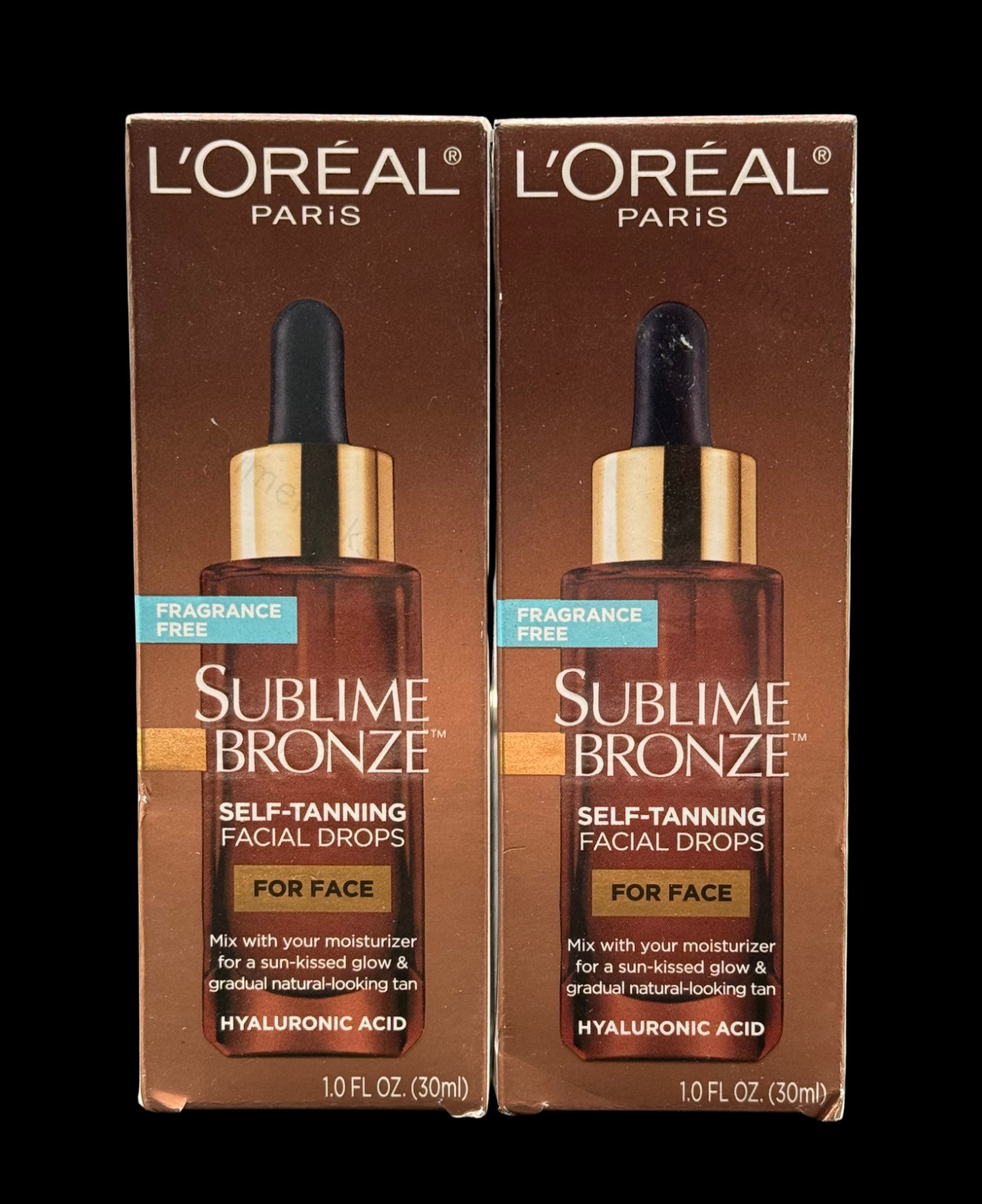 Lot of 2 L’Oréal Sublime Bronze Self Tan Face Drops Fragrance Free 1.0oz each ☀️