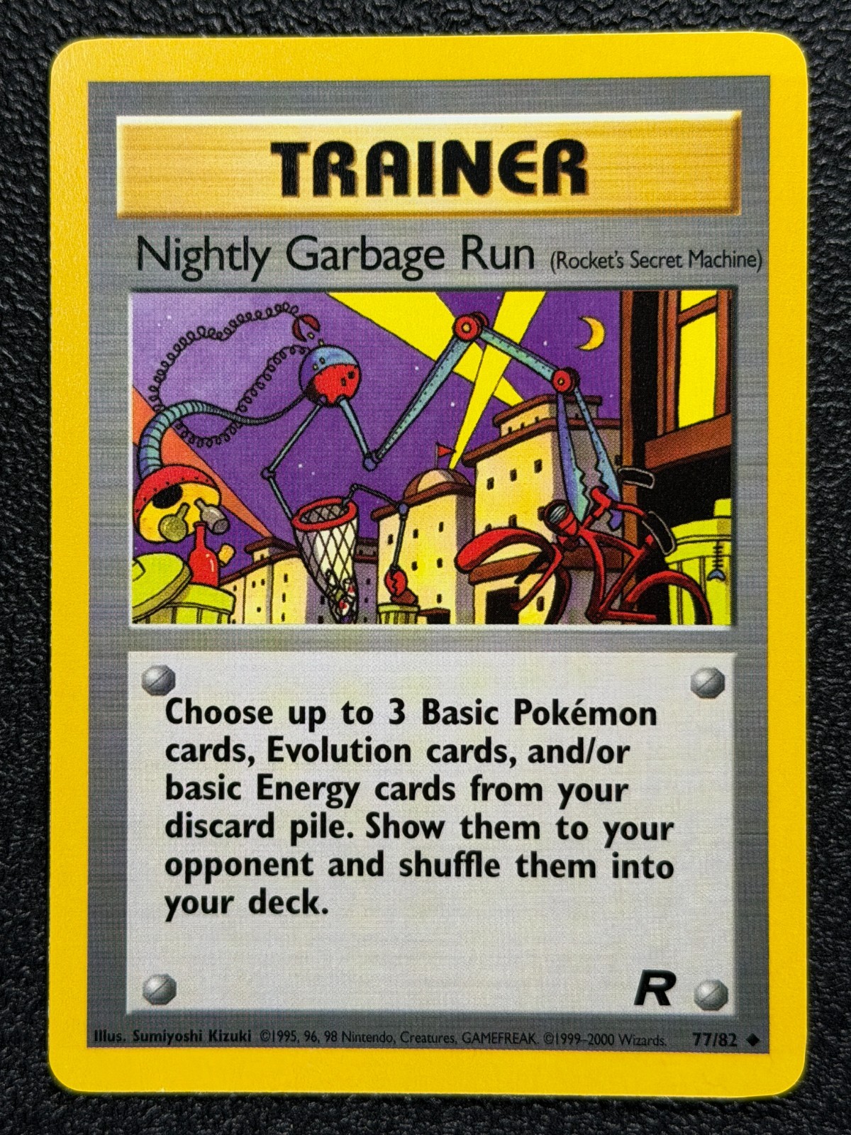 Nightly Garbage Run 77/82 Base Set Team Rocket Uncommon TRAINER Card 2000 NM