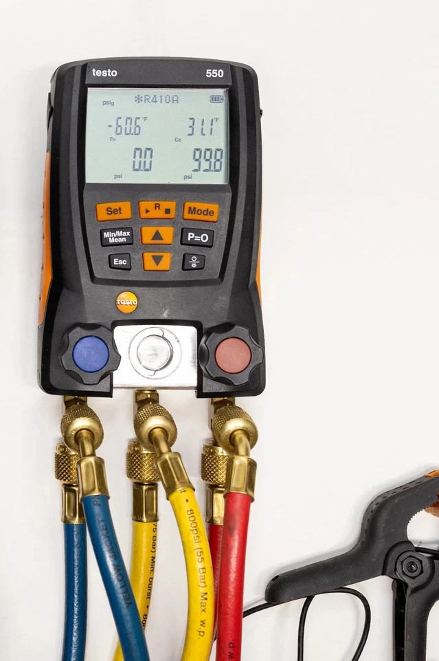 💥Juego de manómetros Testo 550 con mangueras con abrazaderas y estuche rígido 0563 1550💥 Foto 3 de 4