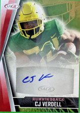 2022 SAGE HIGH SERIES RED CJ VERDELL #A-CJV OREGON DUCKS/INDY COLTS ROOKIE AUTO