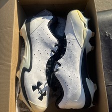 Under Armour UA Natural Low ST Cleats Size 14 White Black NEW Other Baseball